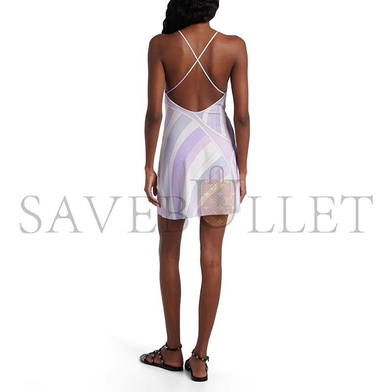 PUCCI IRIDE SATIN JERSEY MINIDRESS